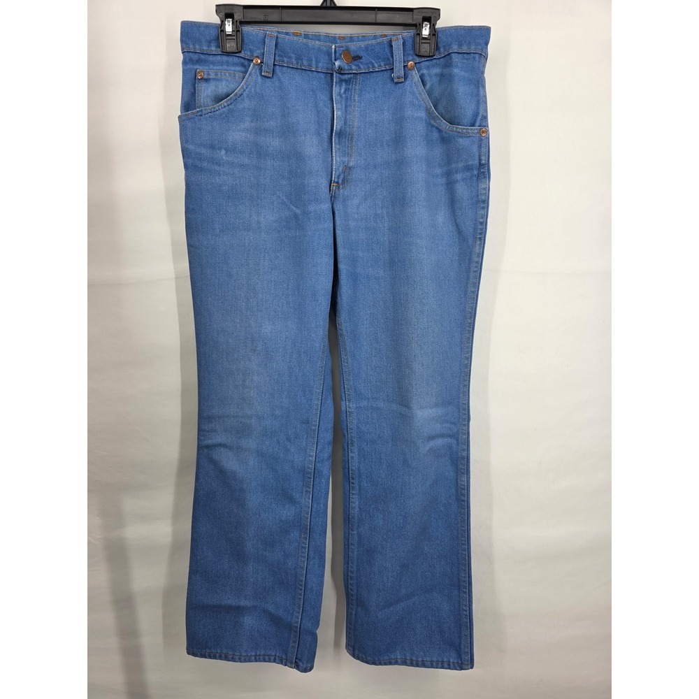 Vintage High Waisted Straight Leg Jeans Medium Wash Blue Denim 32x27.5